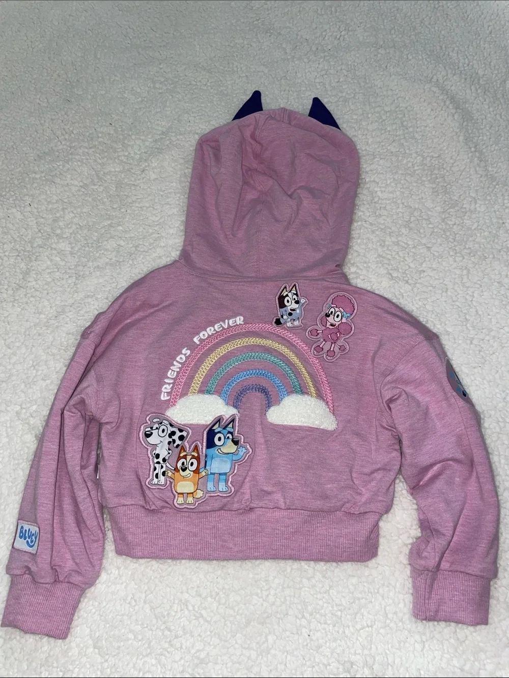 Little Sleepies Pink Bluey Trucker Jacket